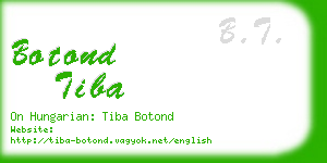 botond tiba business card